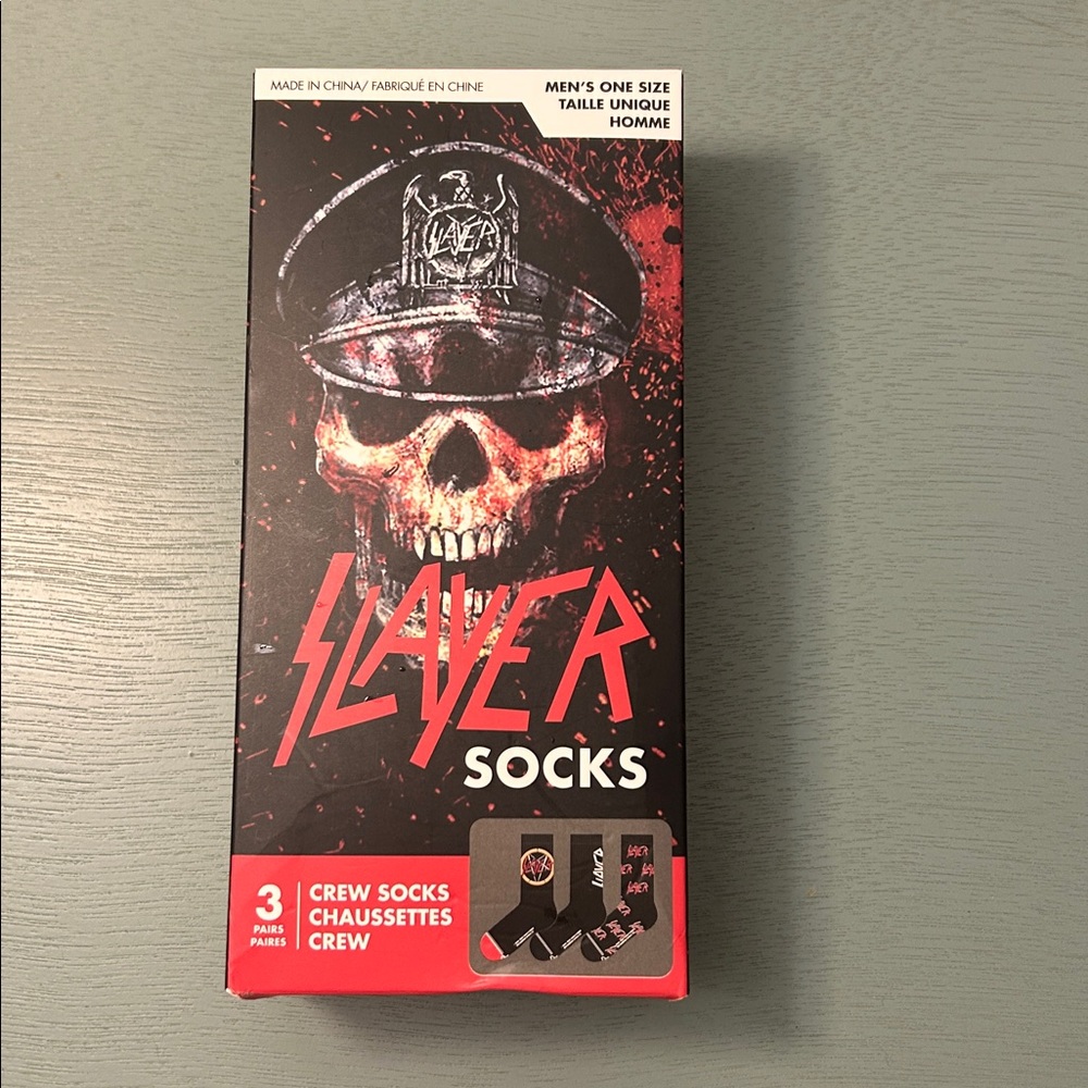 Slayer socks 3 pairs, new in box